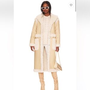 NWT $498 Revolve LPA Adriano Convertible Faux Fur Winter Jacket Small